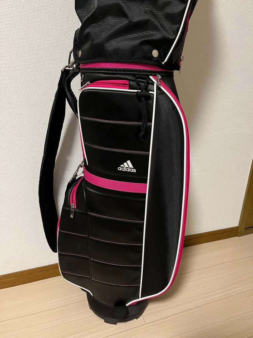 adidas ゴルフバッグ キャディバッグ 黒/ピンク