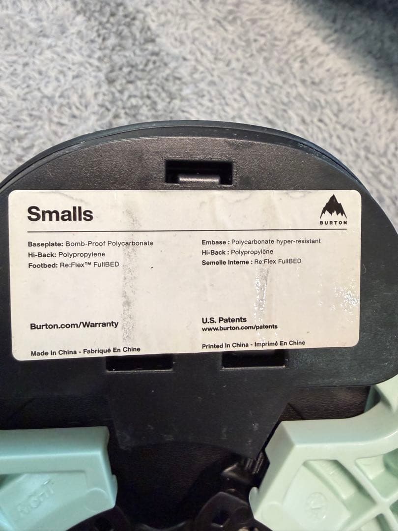 Burton スノーボードビンディング キッズ スモール ブラック/ミント