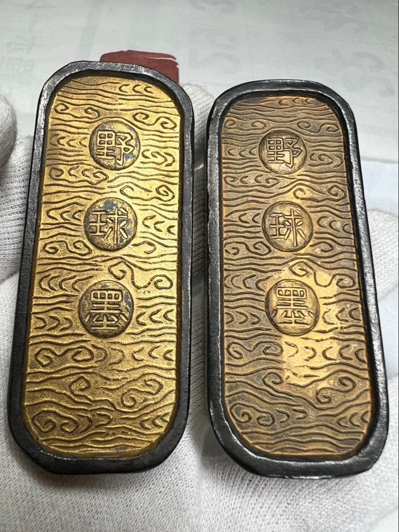 大正昭和稀少レトロ野球墨2点 ピッチャーとバッター超レア物 骨董墨状態良！