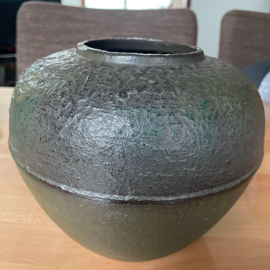 長谷川義起作　鋳造花器「梅一輪」