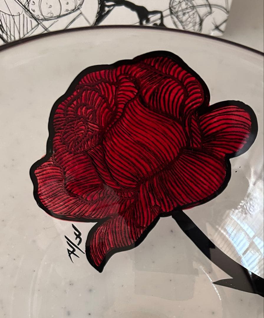 kosta boda コスタボダ　TATTOO BOWL 薔薇　未使用