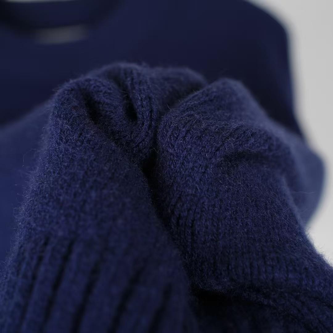 ami ネイビー セーター ハート刺繍 L