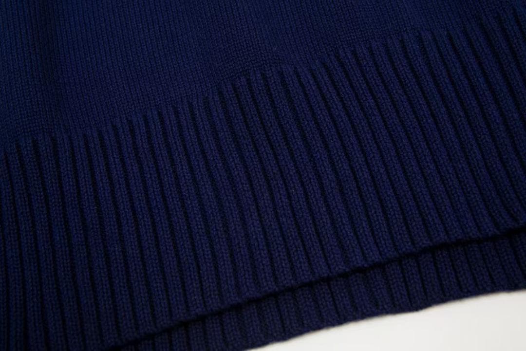 ami ネイビー セーター ハート刺繍 L