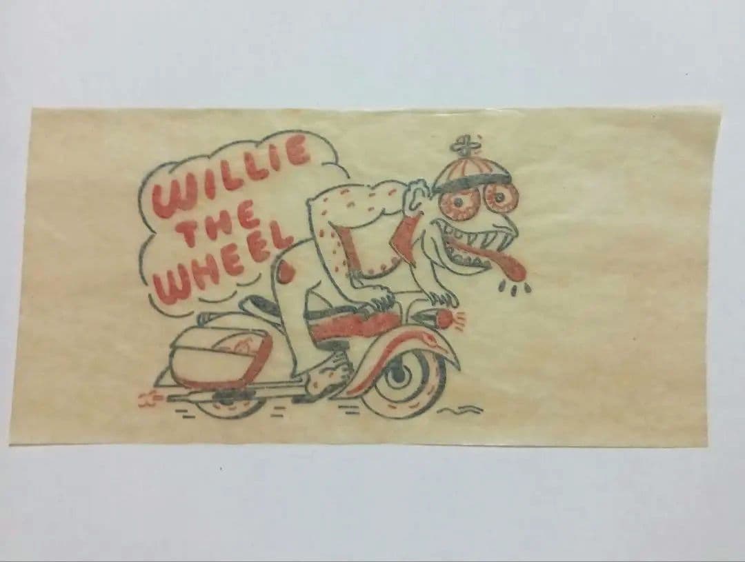 ウィリー・ザ・ホイール ビンテージ転写紙 アイロンプリント 40s50s