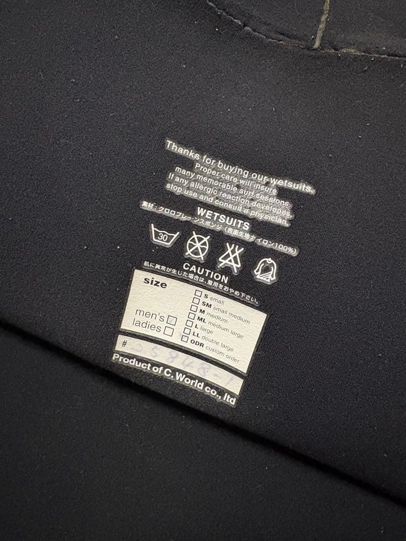 BREAKER OUT 3mmフルスーツ ブラック ピンク チェック柄