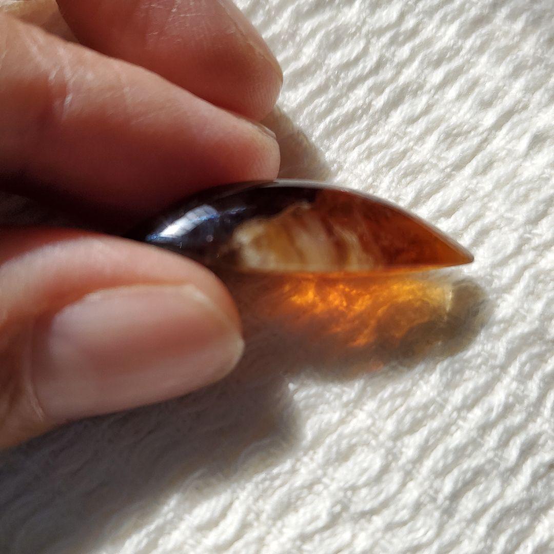 希少　ロシア産　ブラウンクォーツ　ルース　磨き　カボション　鉱物標本