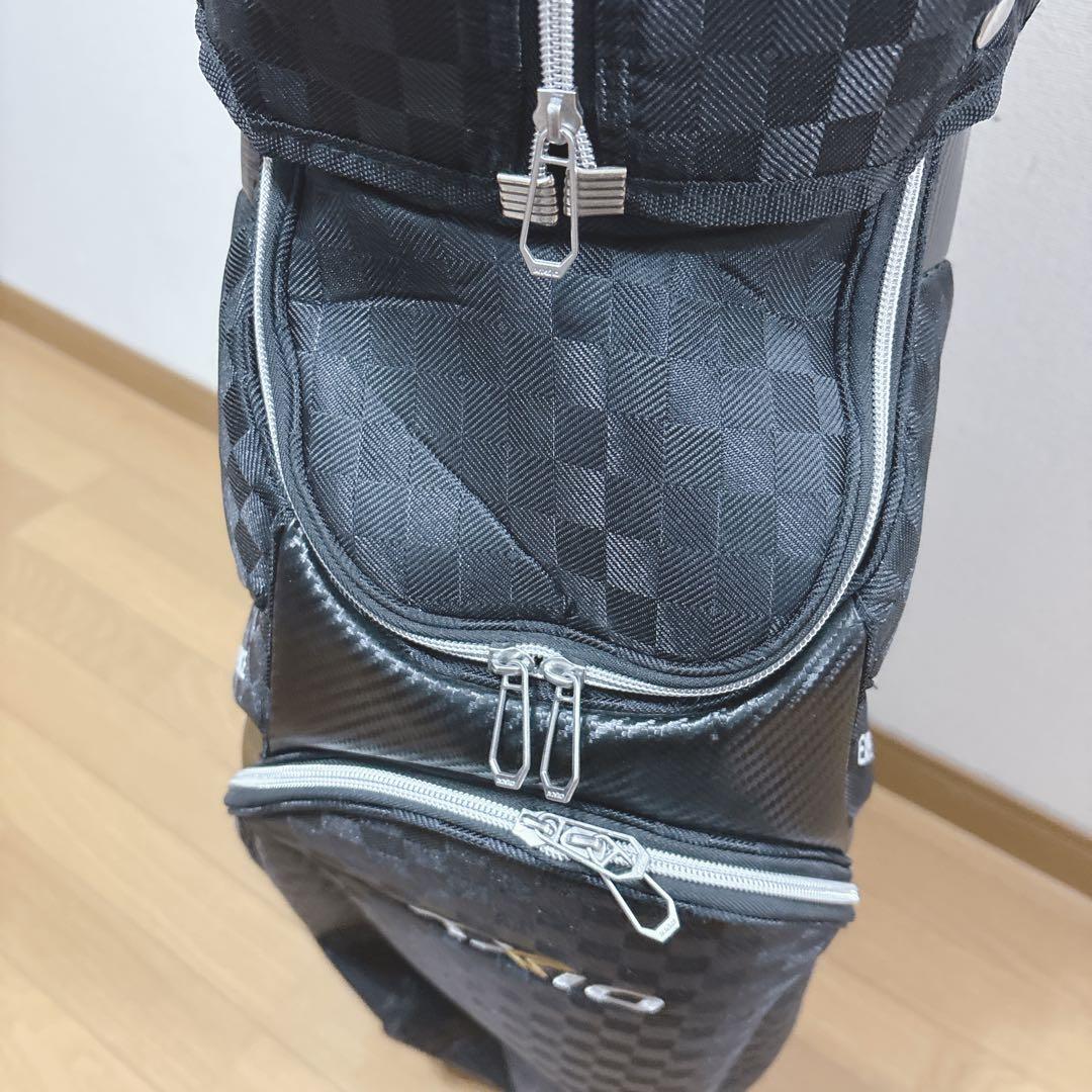 K457 XXIO GGC-X161 ブラックチェック キャディバッグ