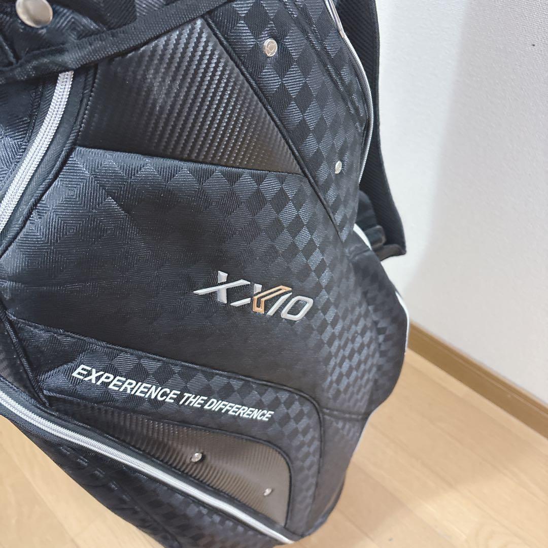 K457 XXIO GGC-X161 ブラックチェック キャディバッグ