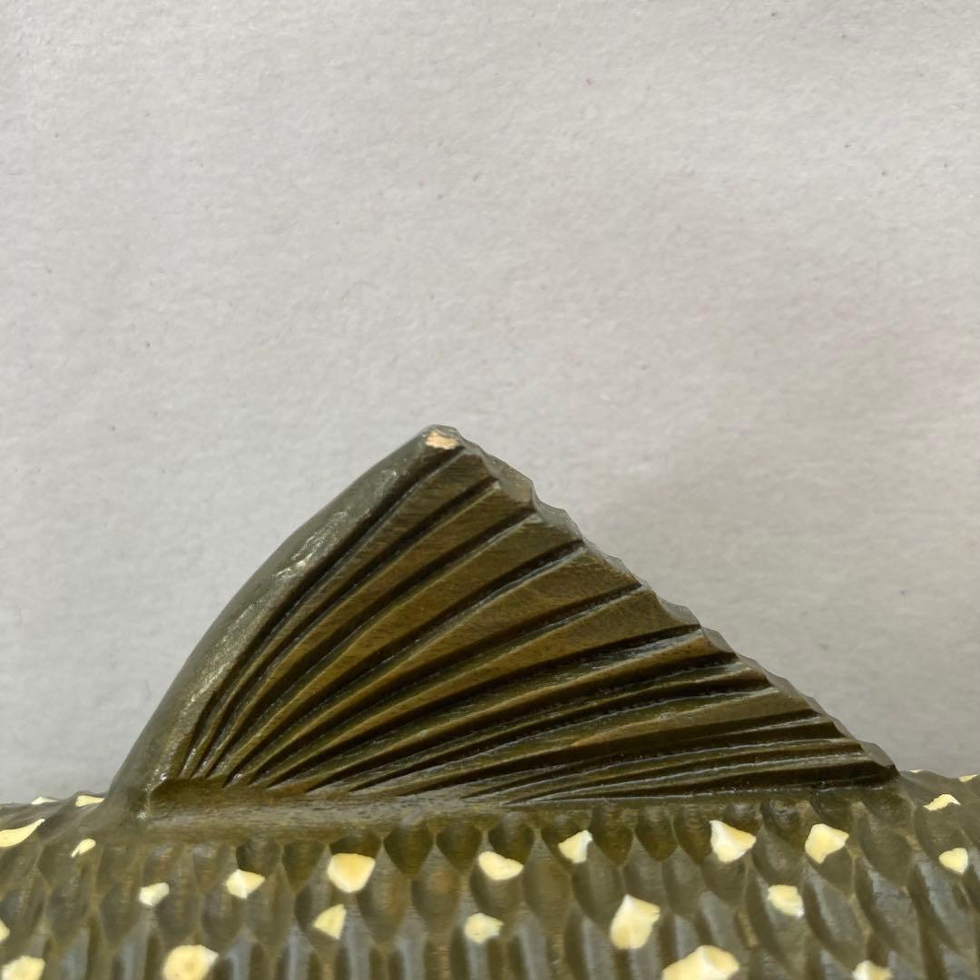 木彫　魚　アメマス