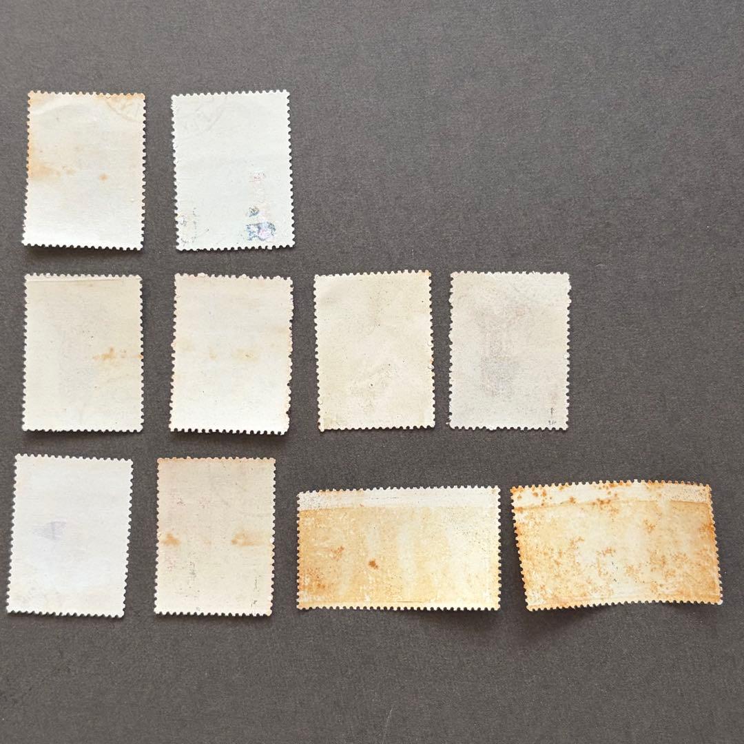 中国切手　梅蘭芳　黄山　不揃い　10枚