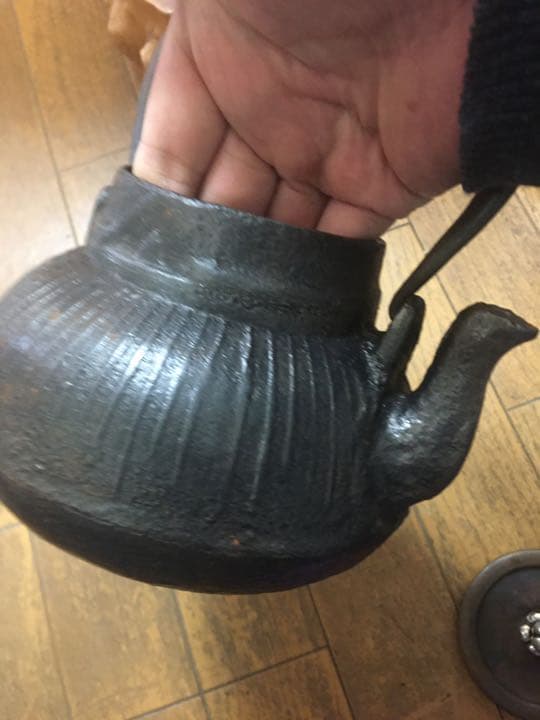 鉄瓶 茶道具 銀象嵌 銀摘