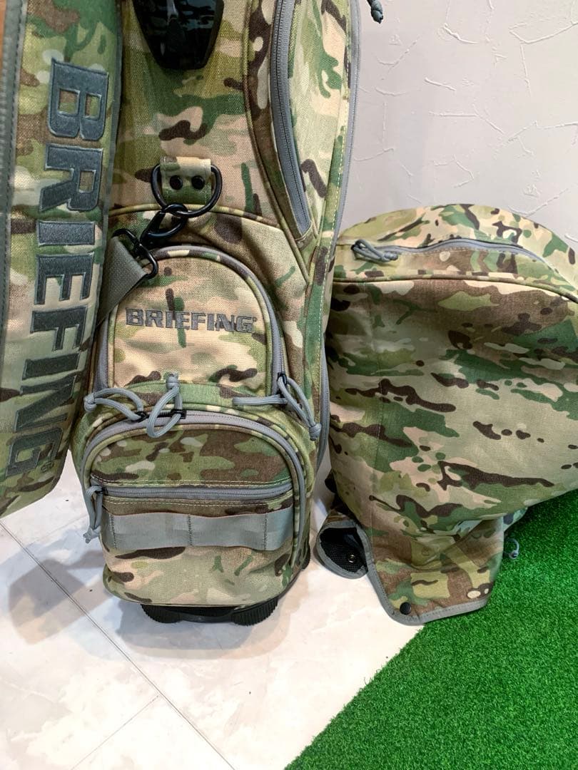 希少　完売　美品　ブリーフィング　キャディバッグ　CR-5 迷彩　カモ