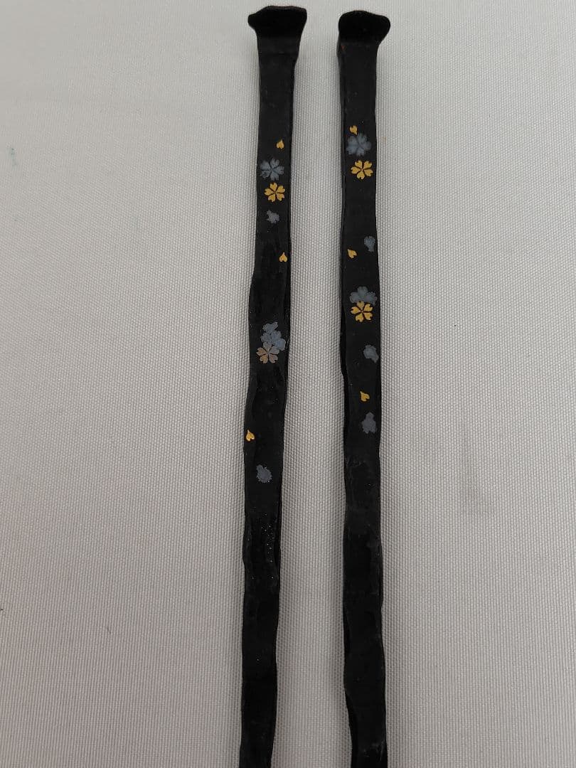 D010 肥後象嵌 光助作 熊本城瓦釘型 御火箸 茶道具 共箱に朱印あり 骨董