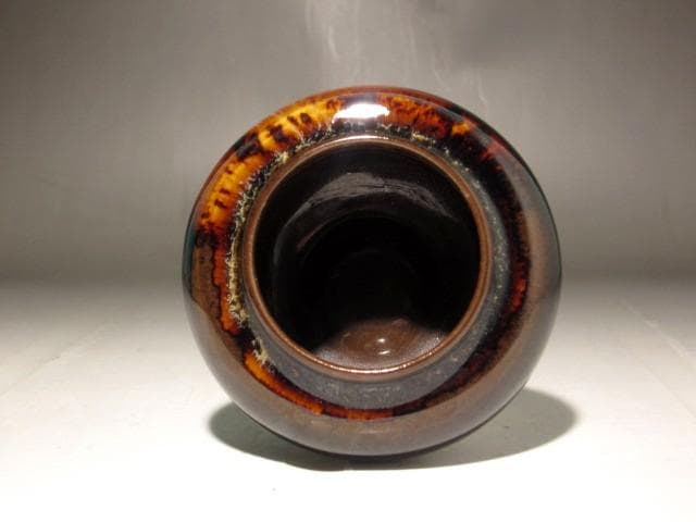 桶谷定一　大梅茶入　「遠山」堀内流十二代兼中斎　宗完花押 r497