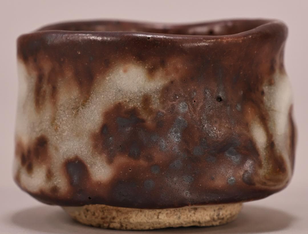 BK402　本物保証　小林武春　鼠志野　ぐい　共箱　共布　栞　酒器