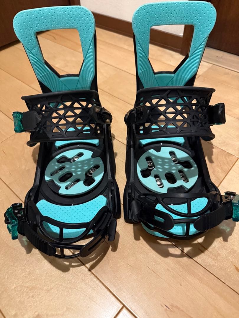 スノーボード ビンディング ジュニア用 S ブラック/ターコイズ