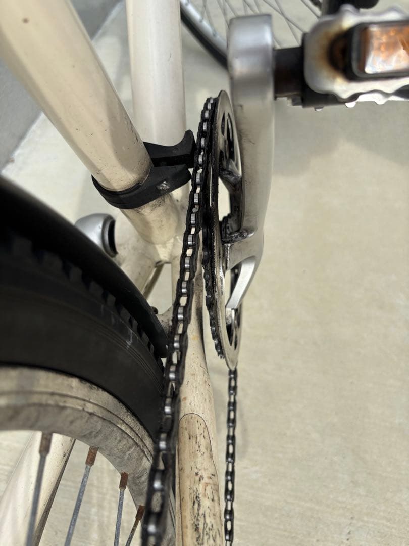 福岡直接取引　クリームCS 26インチ 前後純正フェンダー付き