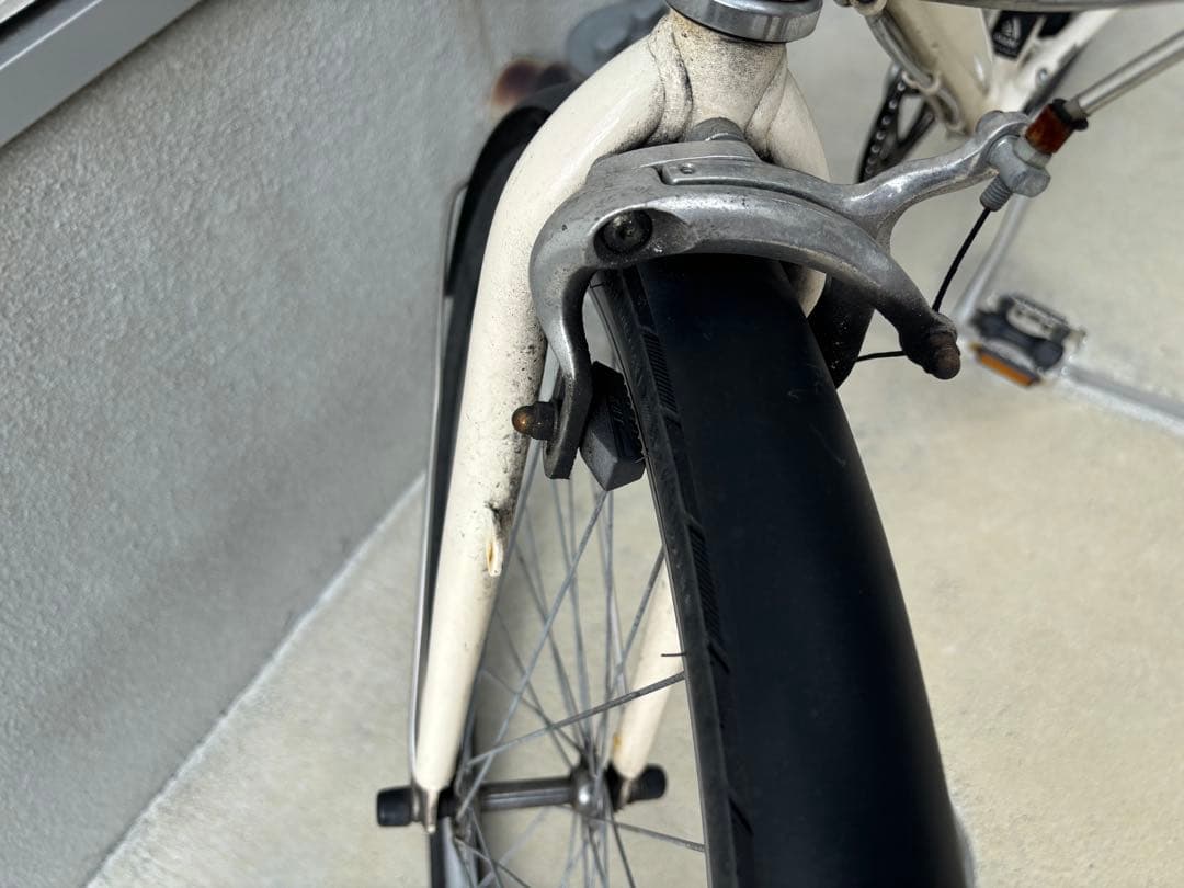 福岡直接取引　クリームCS 26インチ 前後純正フェンダー付き