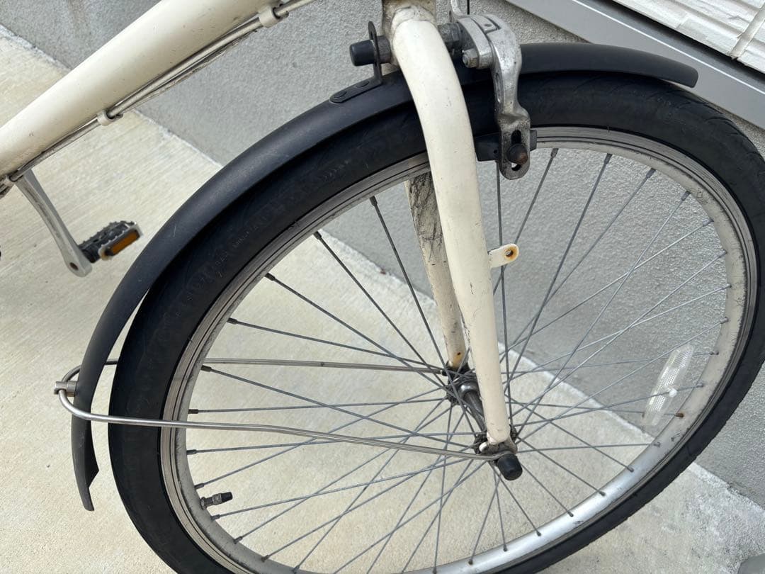 福岡直接取引　クリームCS 26インチ 前後純正フェンダー付き