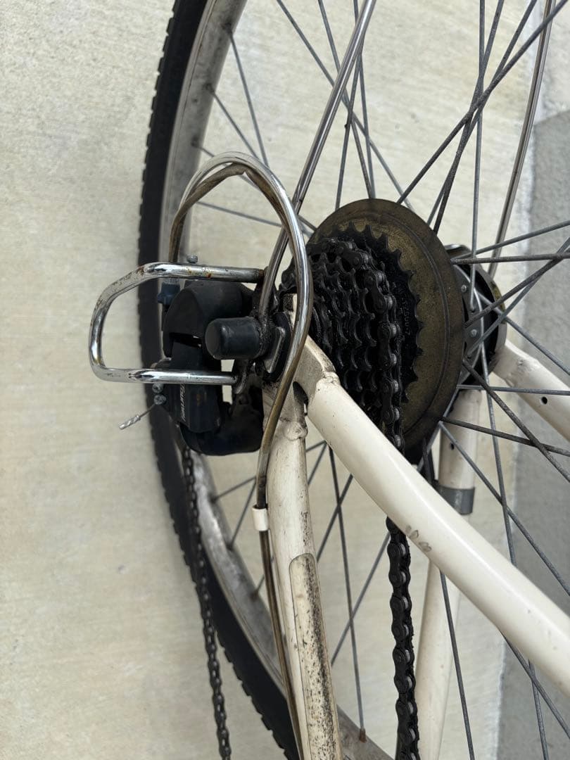 福岡直接取引　クリームCS 26インチ 前後純正フェンダー付き