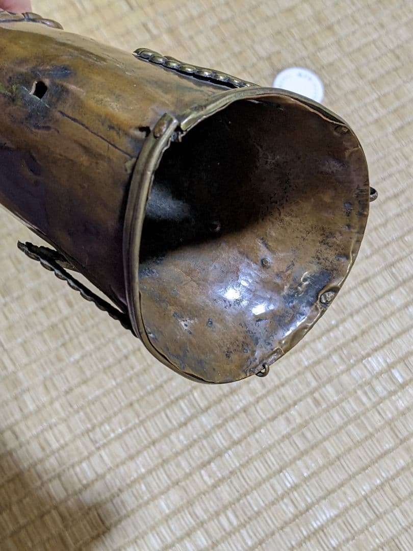 ♦中国 清時代末 古美術 古楽器 唐金 龍文 喇叭 コレクション 骨董品