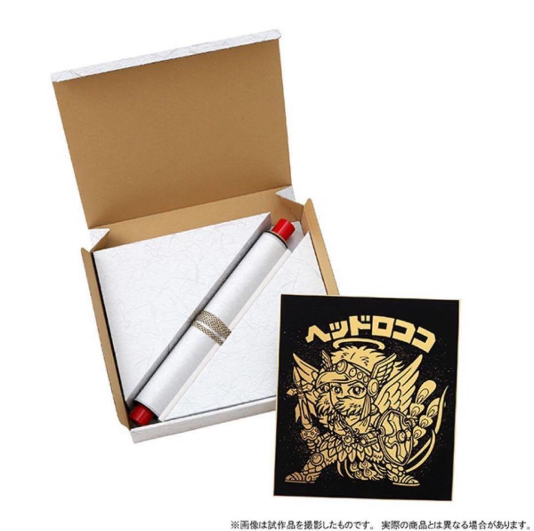 ビックリマン色紙掛軸　ヘッドロココ　金箔23K純金使用掛け軸新品受注限定品　純金