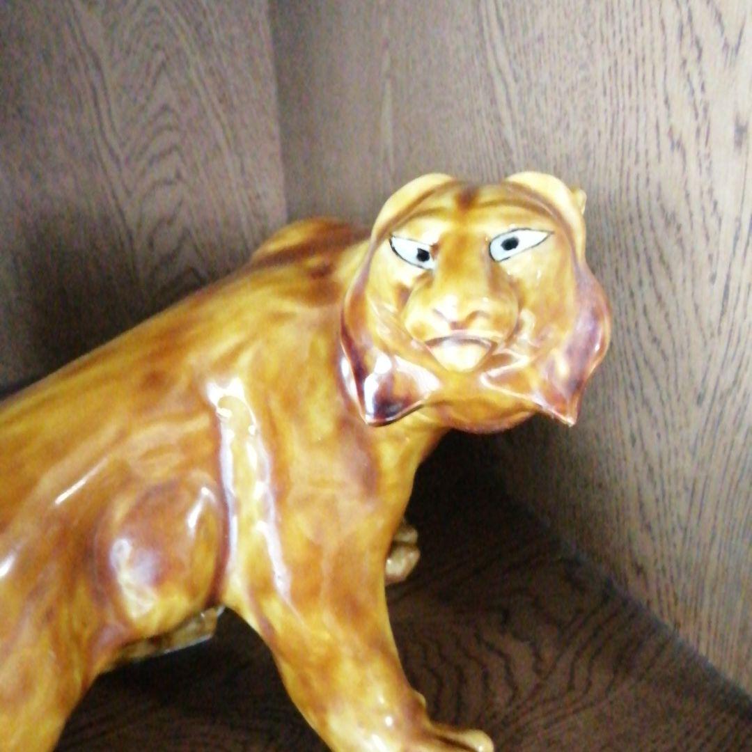 伝統美術陶芸 九谷焼 ふりかえる置物 浅蔵五十吉 寅