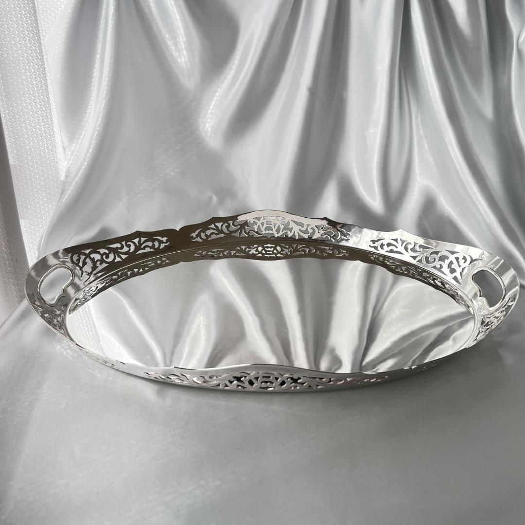 【e Heath & Co】 アールヌーボー 透かしのトレー 46cm