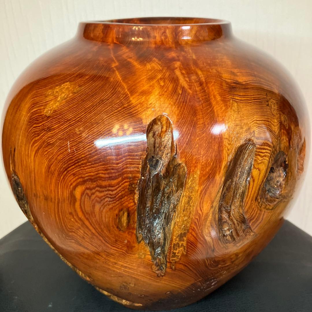 美品　希少材　屋久杉　屋久杉壺　屋久杉工芸品　世界遺産　年代物