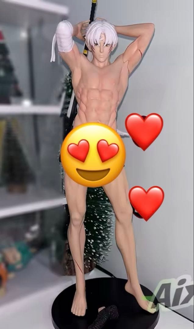 剣を持った筋肉質な殺生丸 フィギュア、 犬夜叉、リアルなディテール 箱無