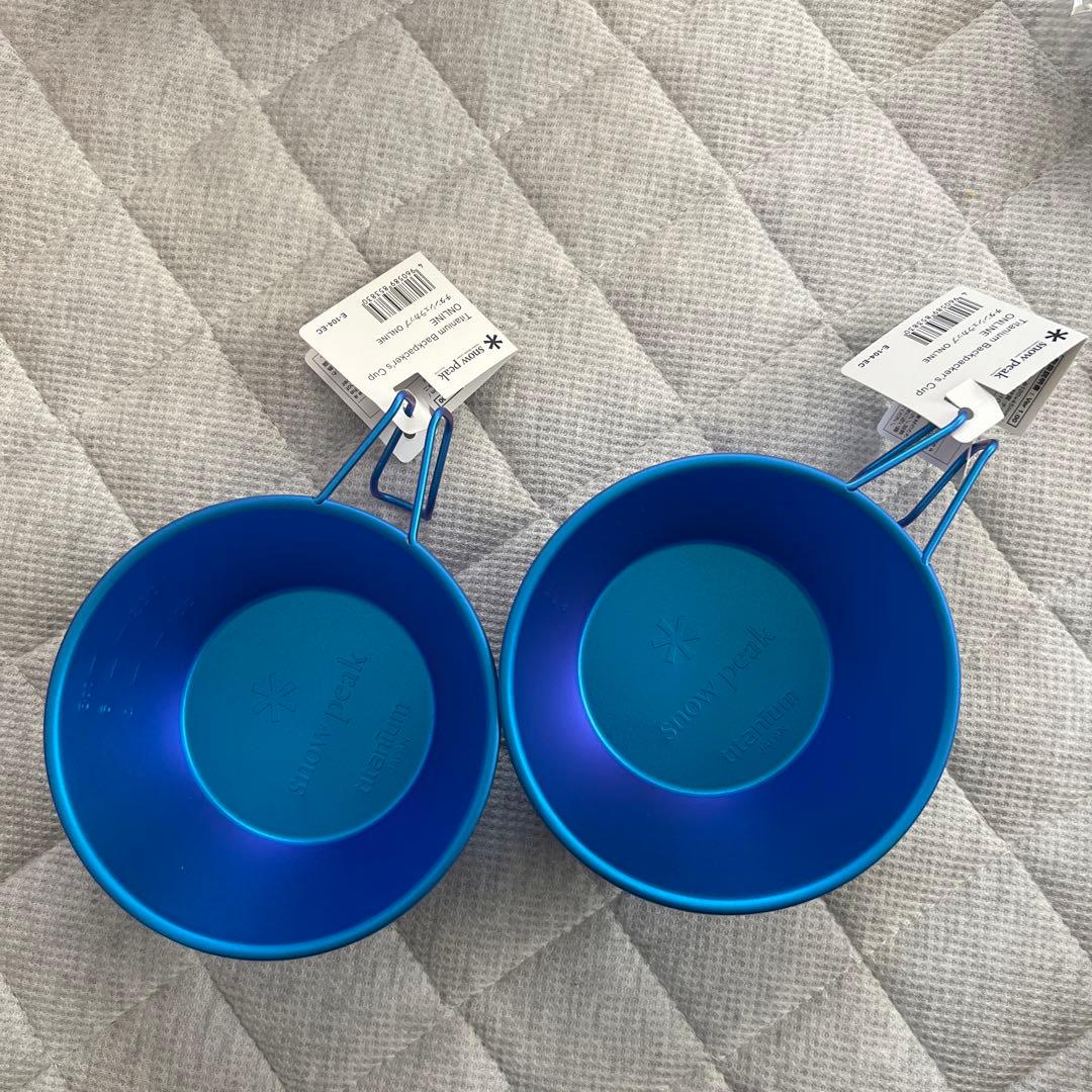 ★期間限定★【新品】  peak オンライン限定ブルーチタンシェラカップ