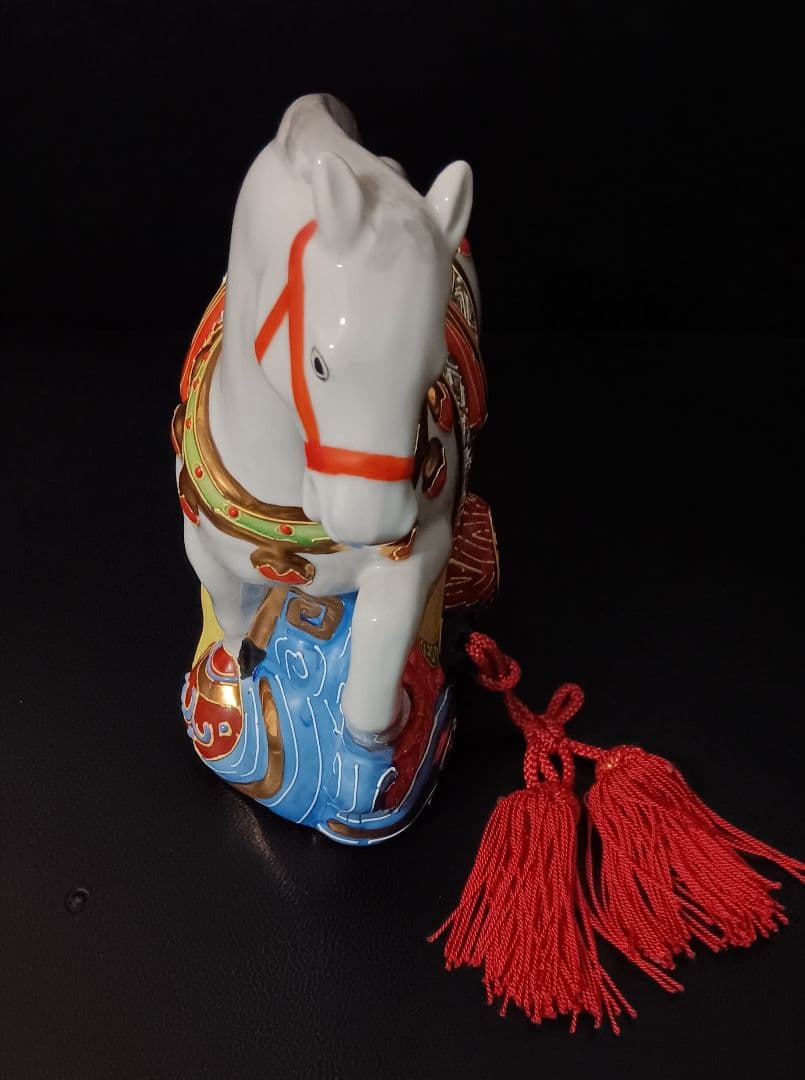 【希少】九谷焼 干支 置物 午 21cm 縁起物 金彩 盛 2026年