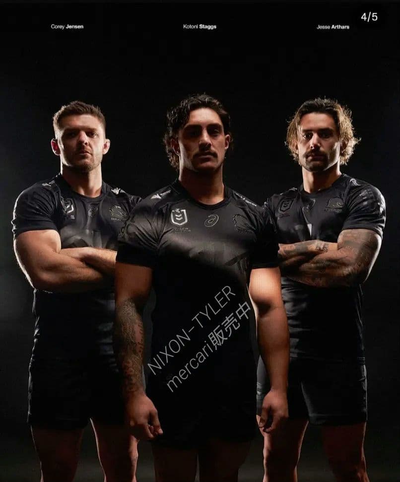 【海外Ｌサイズ】NRL ブリスベン・ブロンコス 2025 ブラックジャージ