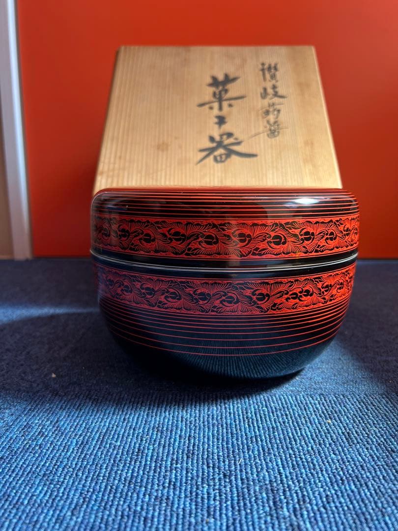 1283  讃岐蒟醤塗金喰籠　菓子器　坂本雪斎？　未使用