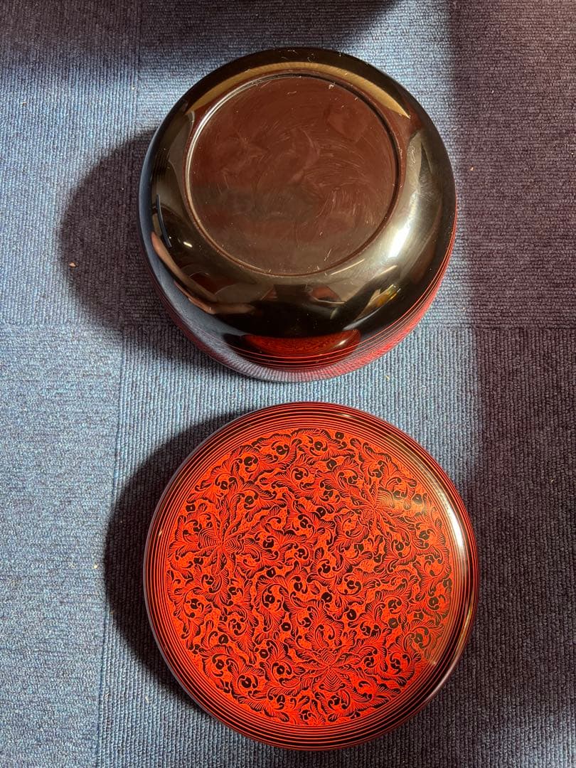 1283  讃岐蒟醤塗金喰籠　菓子器　坂本雪斎？　未使用