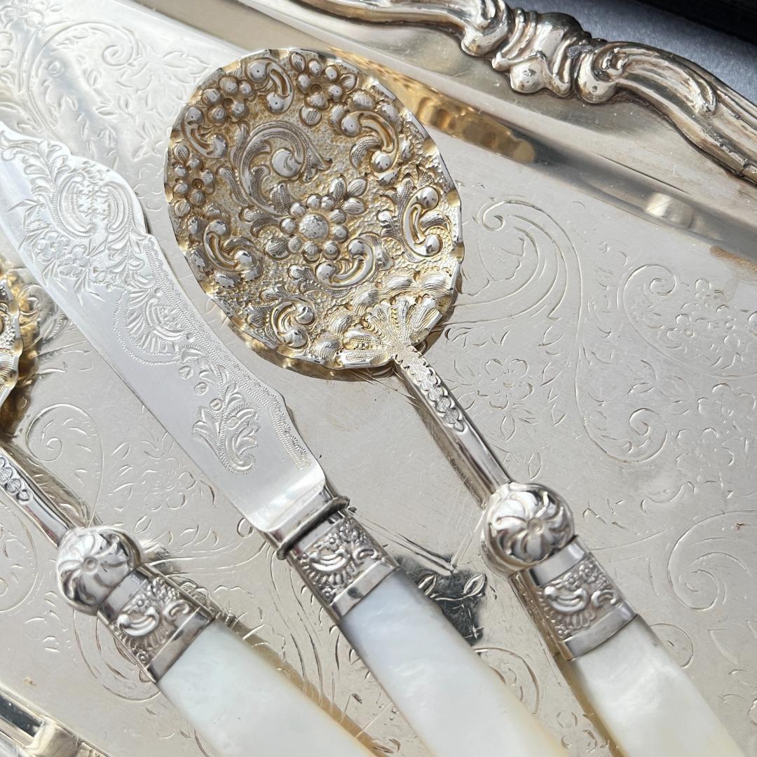 【Allen & Darwin】【白蝶貝】ベリーサーバー / バターナイフ