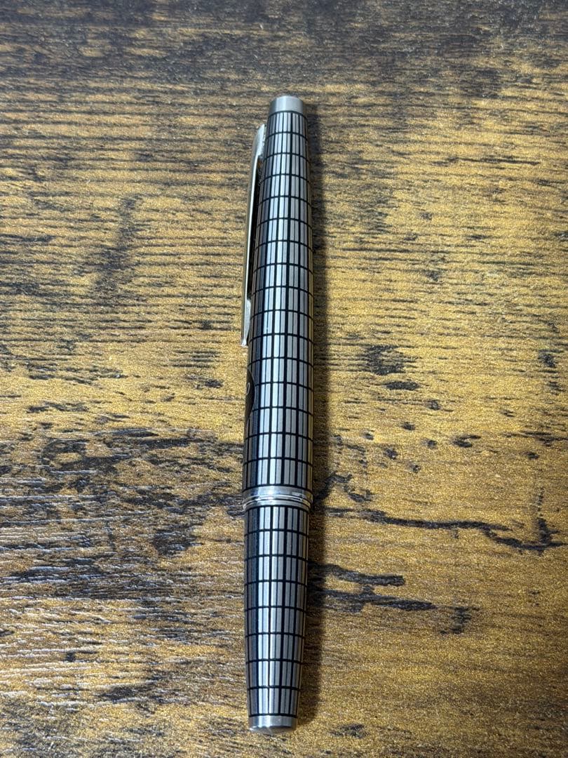 未使用　1975年製　18金　全蝕刻　格子　パイロット　エリート　万年筆　細字