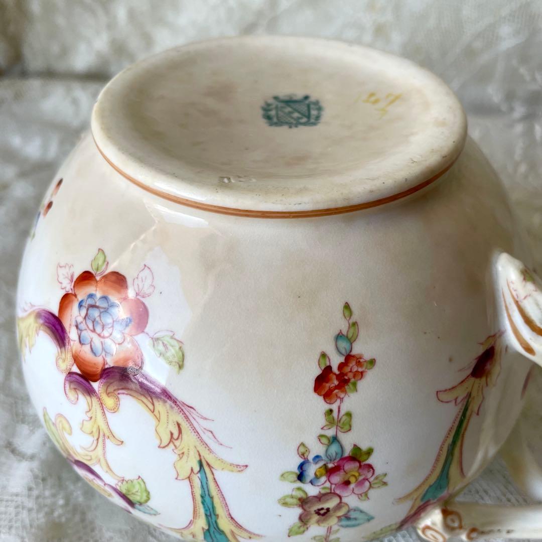 サルグミンヌミントン　シュクリエ　シュガーポット　フランスアンティーク