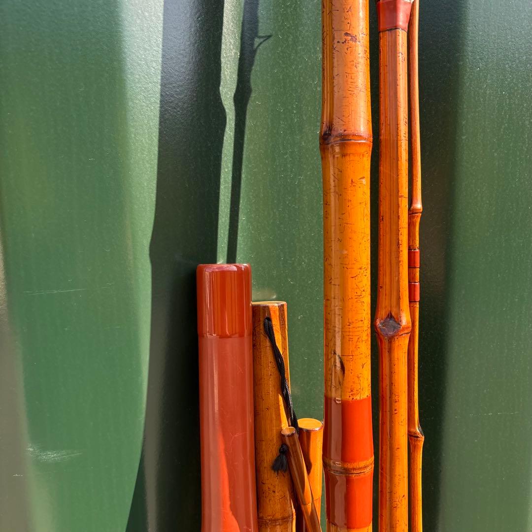 竿敏　石鯛竿　3本半　竹竿　和竿