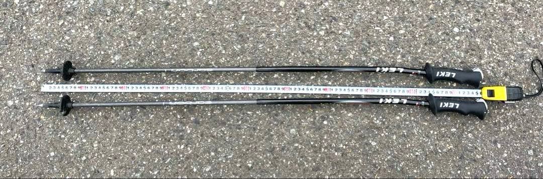 LEKI スキー ストック 長さ105cm ブラック