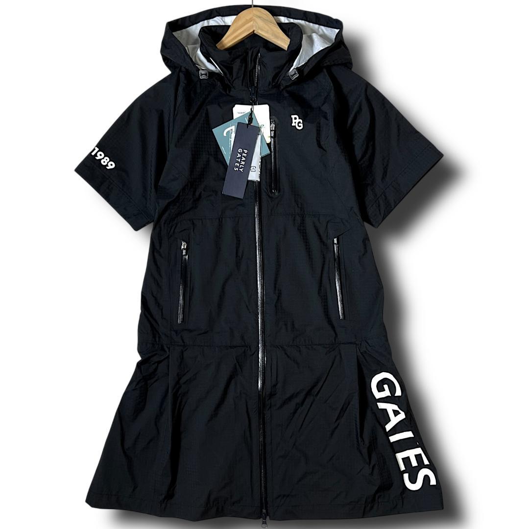 新品 定価46,200 パーリーゲイツ レインジャケット ワンピース ブラック