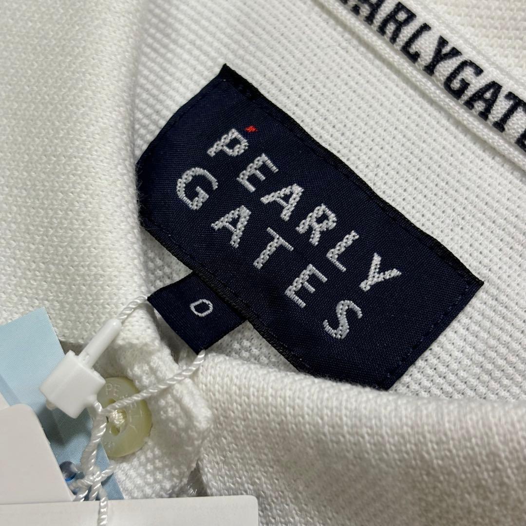 ★パーリーゲイツPEARLYGATES★定番系半袖ポロシャツ新品未使用ホワイト白