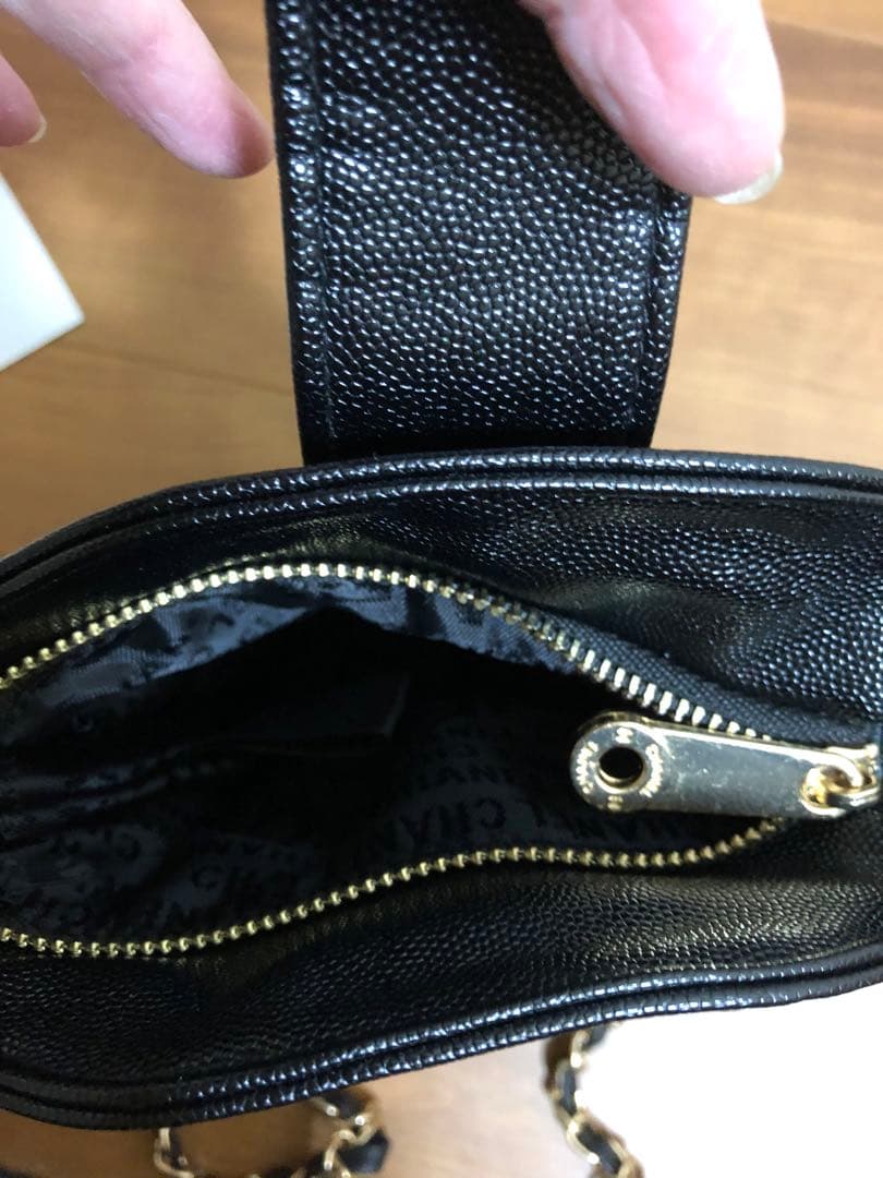 ノベルティ　ショルダーバッグ　チェーン　ブラック　2way