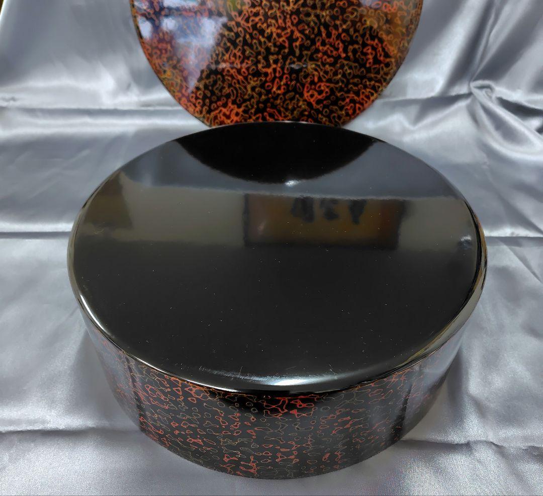 津軽塗　茶櫃　お盆　蓋付き。茶道道具。昭和レトロ。値引不可