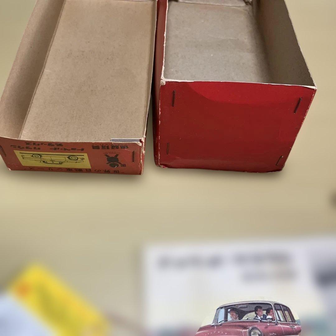 萬代屋【トヨペット クラウン デラックス青ミラー付】tinブリキtoy箱付