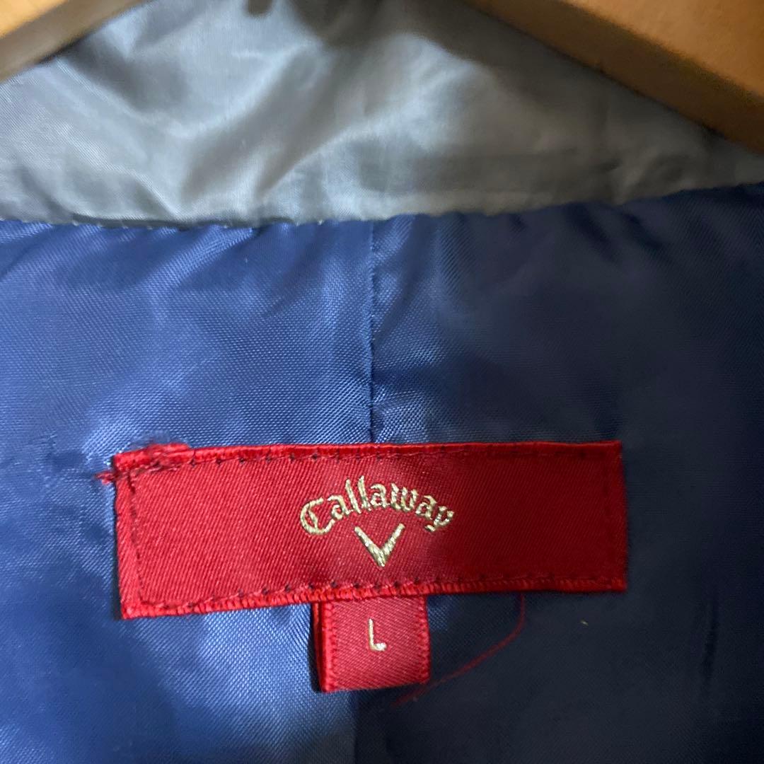 キャロウェィ レッドレーベル メンズ2way ダウンジャケット Lグレーゴールド