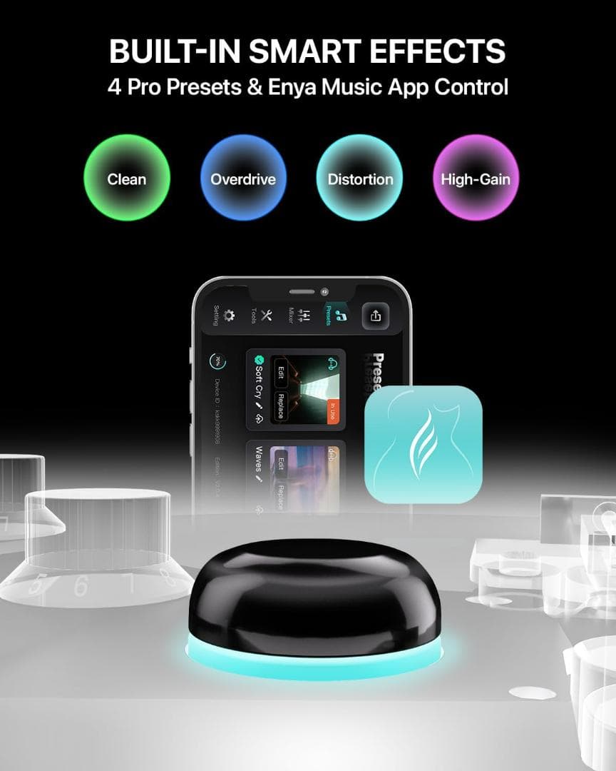 スマート・エレキギター 内蔵DSPエフェクト・4プリセット・USB-C