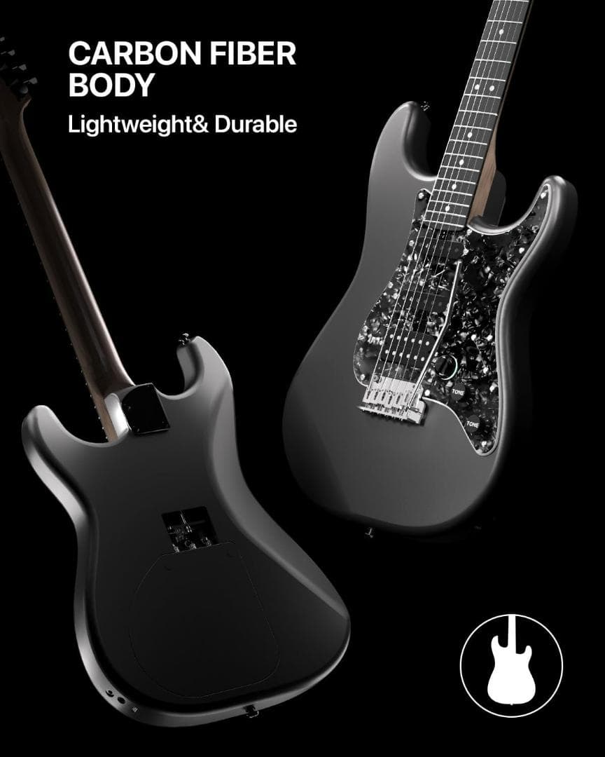 スマート・エレキギター 内蔵DSPエフェクト・4プリセット・USB-C