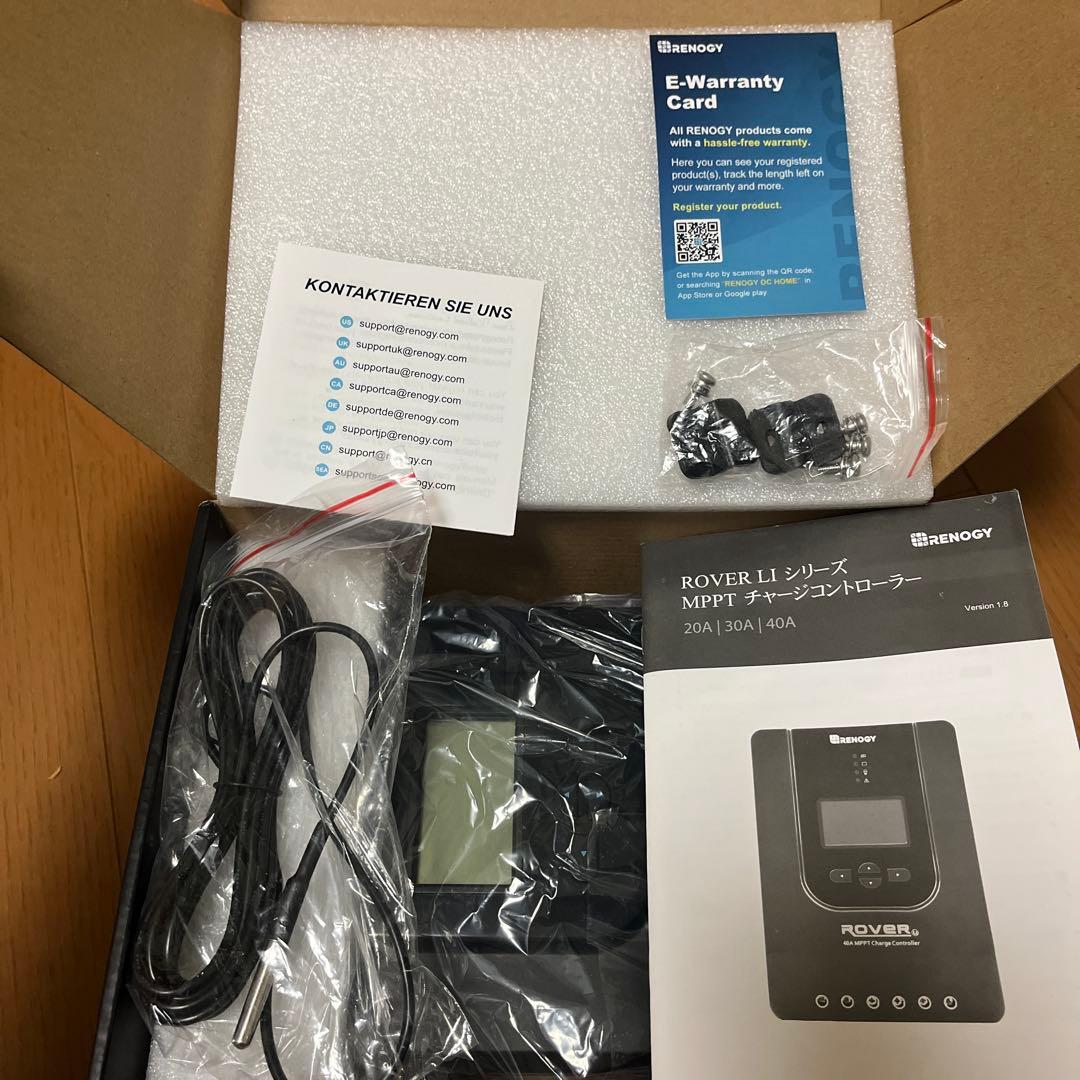 発電機・ポータブル電源 RENOGY ROVER 40A MPPT Charge Controller