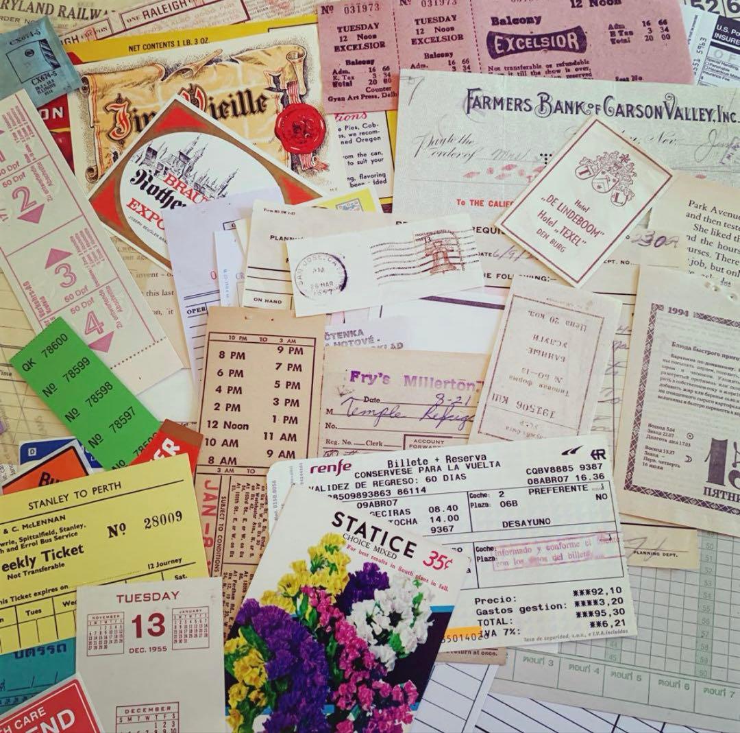 SALE！！★ 紙モノ詰め込みBOX ★ 60サイズ　海外 紙もの ヴィンテージ